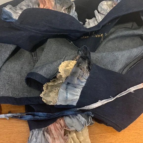 Hand Crafted Floral Embroidered Jean Jacket - Picture 17 of 17